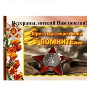 Помним, чтим ветеранов!